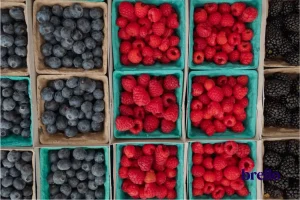 raspberries and blueberries examples of foods rich in collagen.